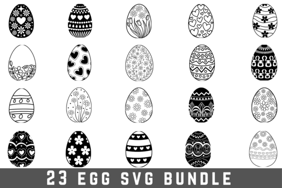 23 Egg SVG Bundle: A Versatile Graphic Design Asset for Crafts and Branding
