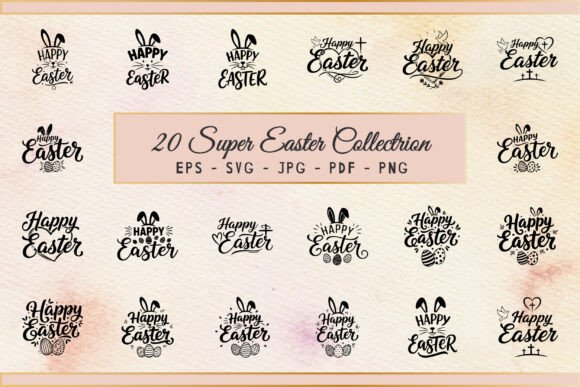 Easter Logo Bundle: A Vibrant Graphics Set for Spring Branding Projects