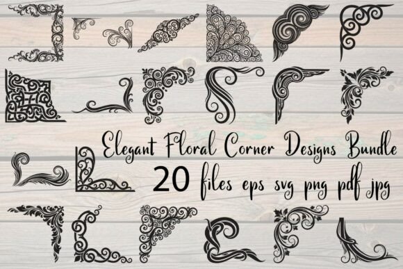 Elegant Floral Corner Vector Bundle