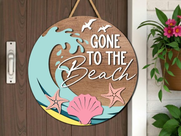Gone to the Beach Sign SVG: Graphics for Crafts