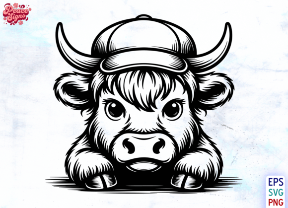 Highland Cow with Hat SVG: A Versatile Graphics Asset for Crafts and Branding