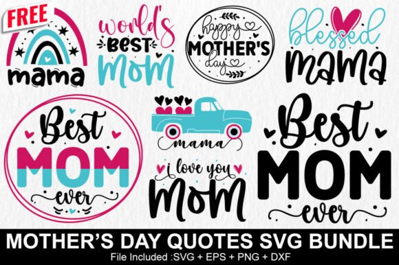 Mother’s Day SVG Design Bundle for Crafts and Branding