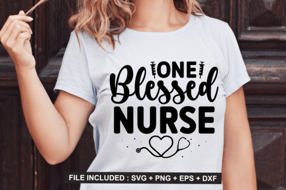 One Blessed Nurse SVG Design: A Versatile Craft and Graphics Asset for Marketers