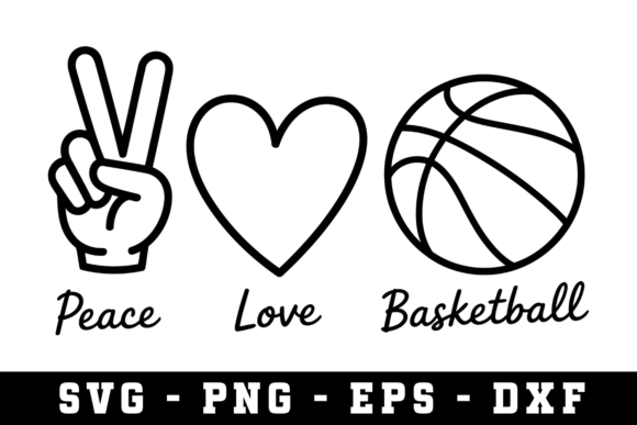 Peace Love Basketball Svg: Graphics for Crafts and Content