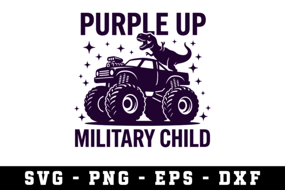 Purple Up Military Child SVG for Crafts and Graphics Projects
