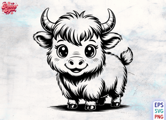 Smiling Highland Cow SVG: A Versatile Illustration for Creative Content